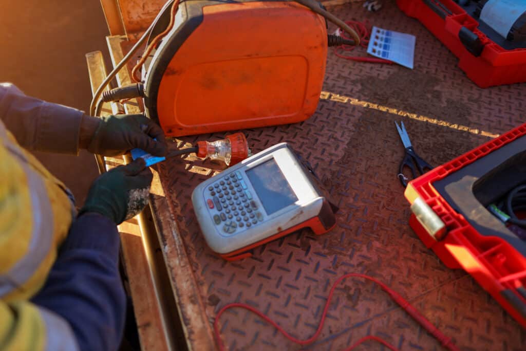 electrician conducting electrical testing